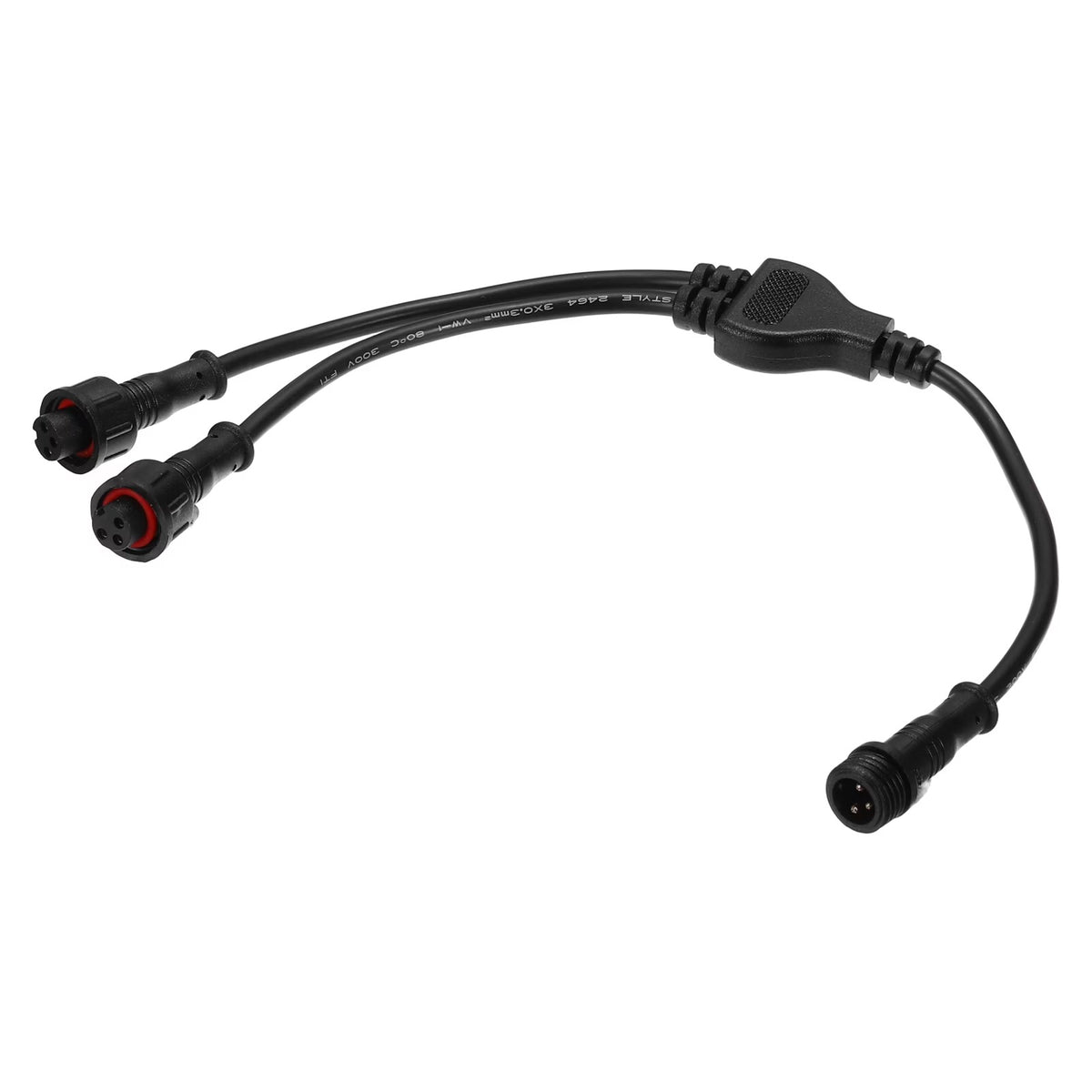 Underglow replacement LED lighting splitter cable with waterproof connectors