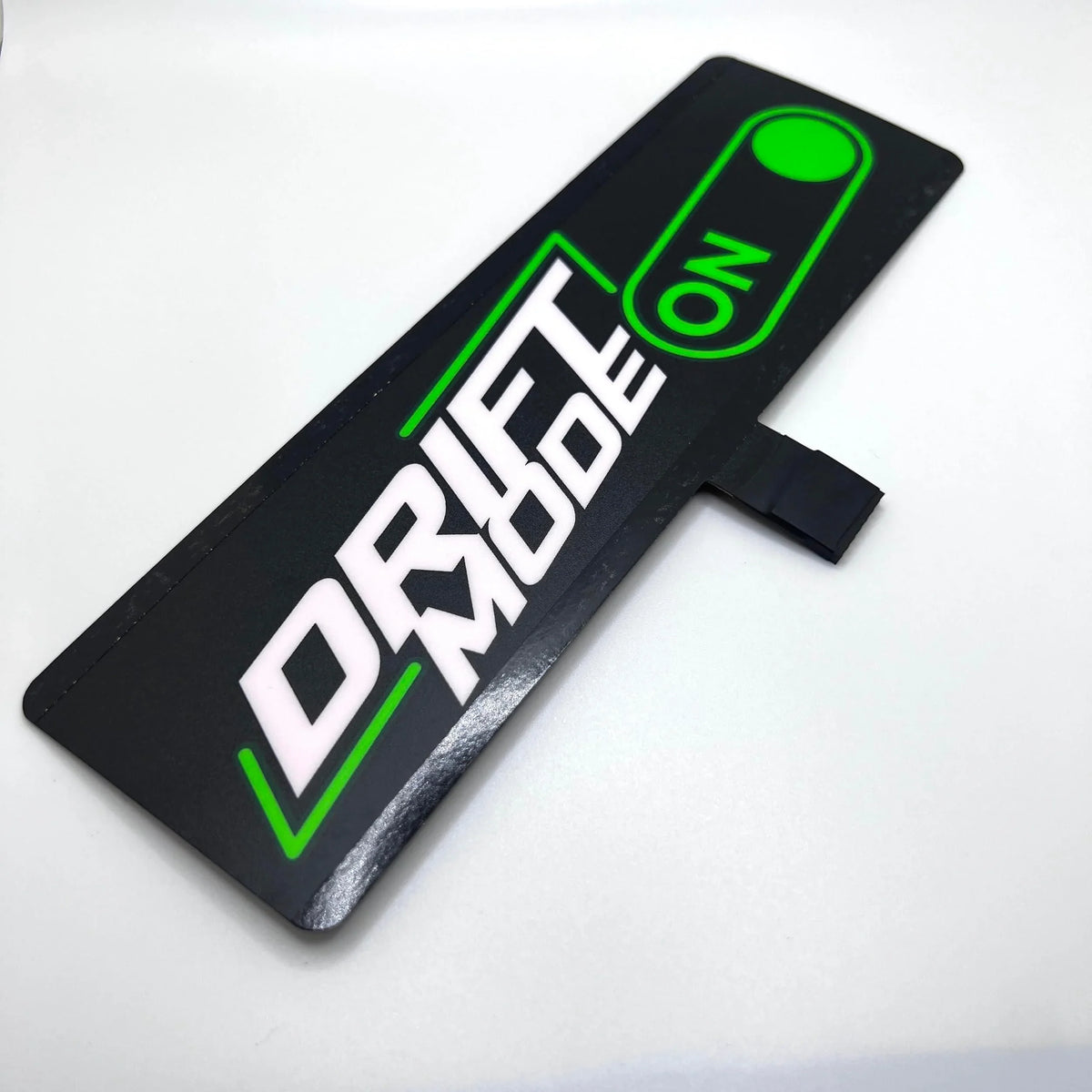 Underglow Drift Mode USB powered LED decal with green neon light effect on black background