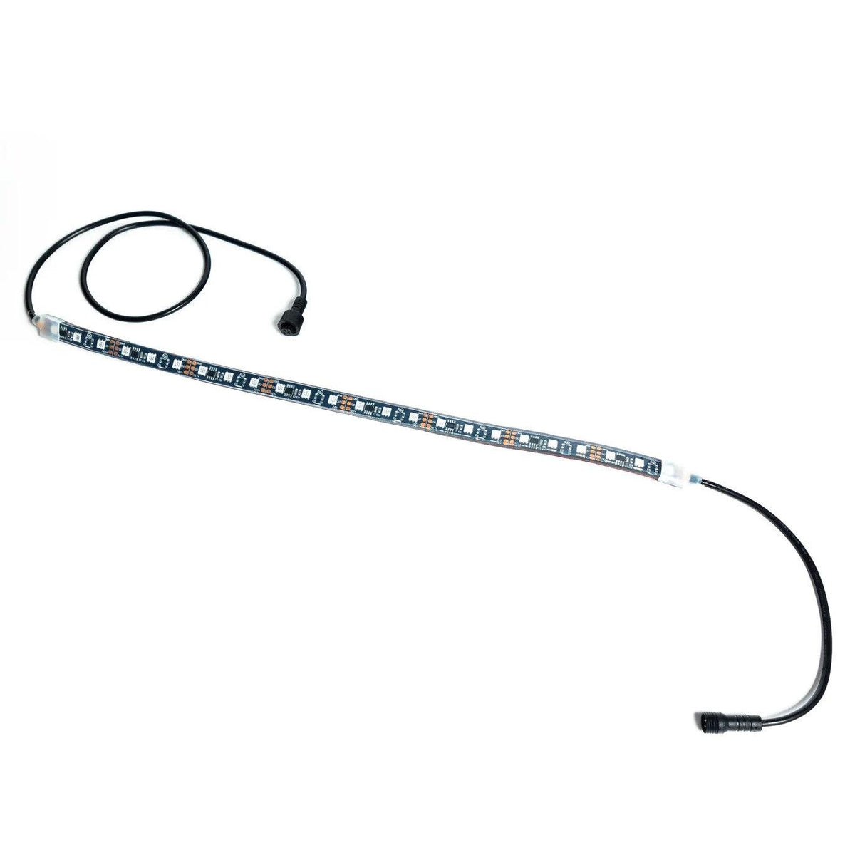 Underglow replacement LED light strip with black wiring and connectors