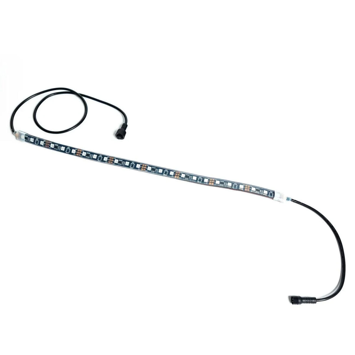 Underglow replacement LED light strip with black wiring and connectors