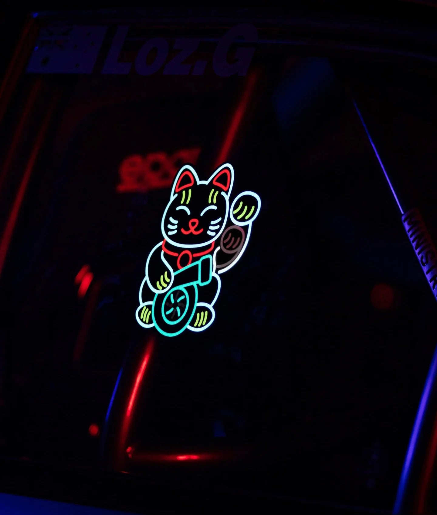 Lucky Cat | LED Decal | USB Powered